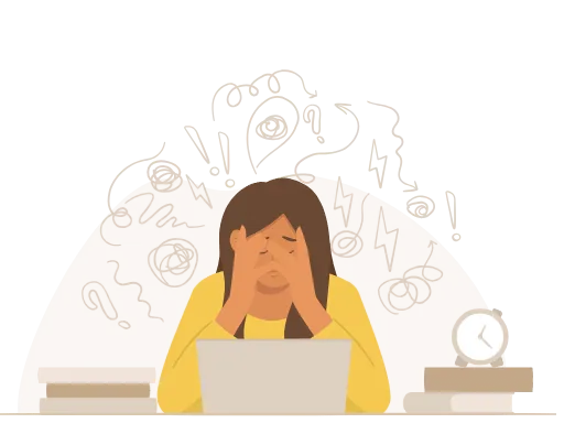 Une personne qui est stressée et anxieuse et qui aurait besoin d'un massage de détente et de bien être à Nice
